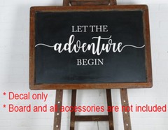 Let the Adventure Begin Wedding Sign Decal | Vinyl Sticker Mirror Wall