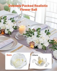 VEVOR Flower Balls Wedding Centerpieces 17.7-Inch Fake Flower Arrangement 10 PCS