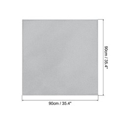 35 Inch Square Satin Head Scarf Silk Feeling Hair Scarf, Light Grey