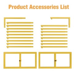 Heavy Duty Backdrop Stand 8ft x 8ft Pipe and Drape Kit 8 FT x 8 FT Gold