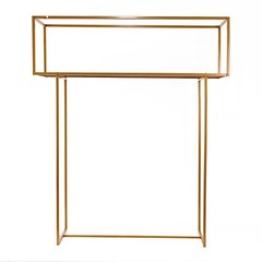 48″ GOLD Metal Rectangular Top FLOWER STAND Centerpiece Party Events Decorations