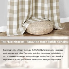 90 Inch Beige White Plaid Semi Sheer Curtains,Extra Long Textured Drapes for …