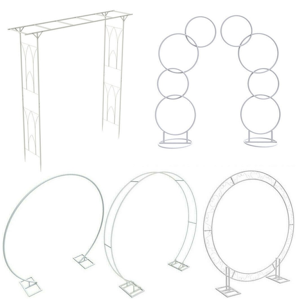Heavy-D WHITE METAL ARCH for Wedding Party Bridal Prom Garden Floral Decoration