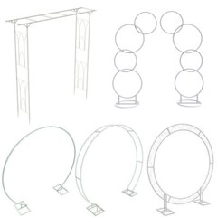 Heavy-D WHITE METAL ARCH for Wedding Party Bridal Prom Garden Floral Decoration