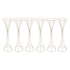6Pcs Flower Stand for Wedding 26.77in Tall Gold Metal Centerpieces Decor