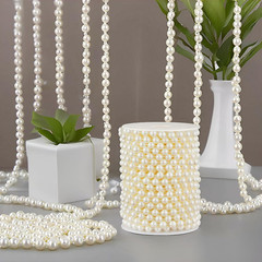 48 Feet Faux Pearl Beads Garland 8Mm Craft String Pearls for Wedding Centerpiece