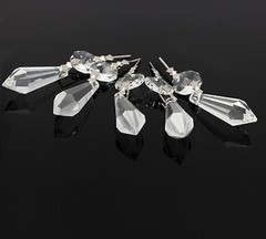 10 Clear Chandelier Glass Crystals Lamp Prisms Parts Hanging Drops Pendants 38mm