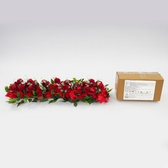 Elegant Red Floral Arrangement Row Wedding Backdrop Staircase Fence Decoration