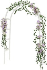 7.8ft Metal Wedding Arch Frame White Garden Trellis for Climbing Plants Outdoor