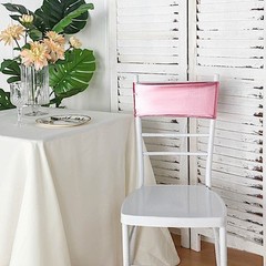 150 Metallic Spandex Chair Sashes with Silver Buckles Party Wedding Decorations