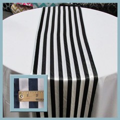 STRIPE SATIN TABLE RUNNER 12″X108″ STRIPED PRINT WEDDING PARTY Made in USA