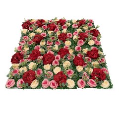12 Pcs Artificial Flower Wall Panels Faux Hanging Floral Backdrop Decor 40*60cm