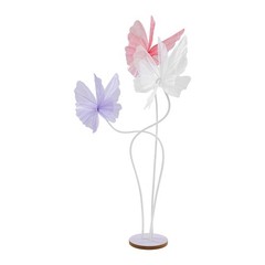 Giant 3-head Artificial Butterfly Decorations, for Wedding, White, Pink, Purple