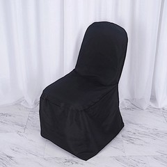 25 Black POLYESTER BANQUET CHAIR COVERS Wedding Reception Party Decorations