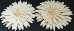 Paper Flowers Wedding Party DIY Nursery Wall Decor Shower Cream Daisy 2 Pieces