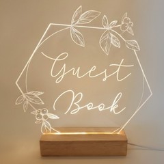 LED Light-Up Acrylic Event Sign for Ceremony | Guest Book Sign