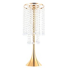 10Pcs Luxurious Acrylic Crystal Flower Stand Wedding Centerpieces on Floor Gold