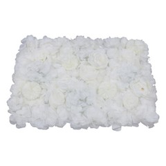 6-Pack Ivory Silk Rose Flower Wall Panels 40 × 60 cm Wedding Backdrop
