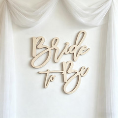Wooden Bride to Be Sign for Bridal Shower, Bachelorette, Engagement Wedding Part