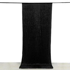 BLACK 5 ft Premium Velvet Backdrop Curtain Party Wedding Event Booth Decorations