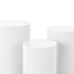 3 Piece Round Cylinder Pedestal Stands For Party Wedding Party Display Decor