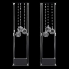 2Pcs Wedding Centerpieces Stand Wedding Flower Stand w/ Hanging Candle Holders