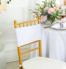 Wedding Linens Inc. (10PCS) Sequin Spandex Chair Bands Stretch Chair Sashes