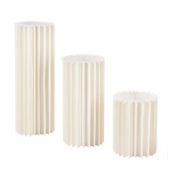 3PCS Cylinder Pedestal Stands Sturdy Multi-Use Display Columns for Wedding,