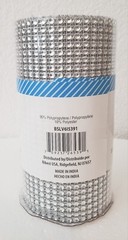 New YAMA Crafting Bling RIBBON Silver Rhinestone Mesh Wrap Ruban Strass 6″ X 3yd