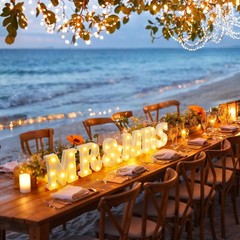JUSTOTRY 6 Mr Mrs LED Light Up Letters Warm White Wedding Table Decor