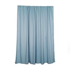 DUSTY BLUE 10 ft x 10 ft Polyester Sheer Chiffon Dual Layer CURTAIN Rod Pockets
