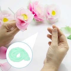 20Pcs Stocking Flower Fabric 65cm/26″ DIY Mesh Flowers Making Light Sky Blue