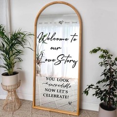 Wedding Welcome Signs Welcome to Our Wedding Sign Decals Selfie Mirror Decals…