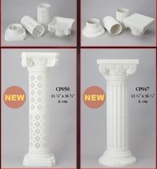 BULK 4-Count Case Large Standing Roman Greek Pillars Columns Rubber Shatterproof