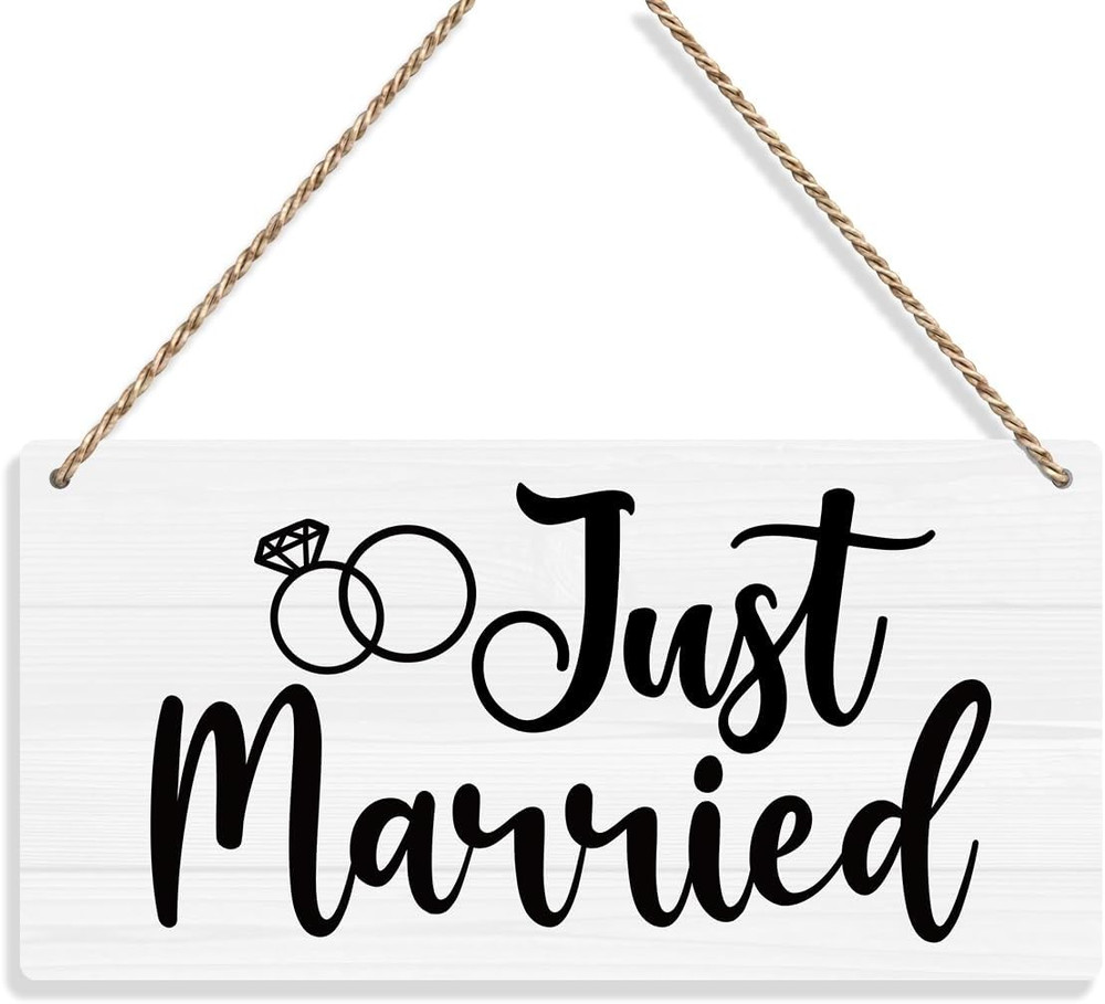 Just Married Sign Wall Hanging Just Married Decorations Wedding Accessories Stuf