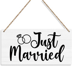 Just Married Sign Wall Hanging Just Married Decorations Wedding Accessories Stuf