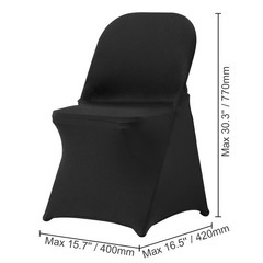 Uimoso 50PCS Black Stretch Spandex Chair Covers for Events and Dining
