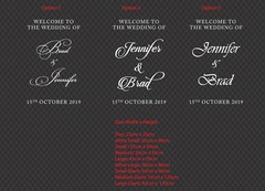 Personalised Welcome Wedding Sign Decal – Custom Event Sticker for Mirrors, Glas