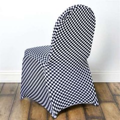 Black White SPANDEX Checkered Stretchable CHAIR COVERS Wedding Party Decorations