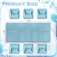 2Pcs Light Blue Foil Metallic Tablecloth Shiny Party Table Cloth 54″ X 72″ Dispo