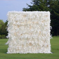 Pampas 5D Grey Pampas Grass Fabric Artificial rolling up curtain flower 8FT×8FT