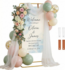 Wedding Welcome Sign Stand, 68″X31″X20″ Welcome to Our Wedding Sign Holder