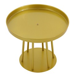 10Pcs 25/15cm Tall Gold Metal Flower Stand Circular for Table Centerpieces Decor