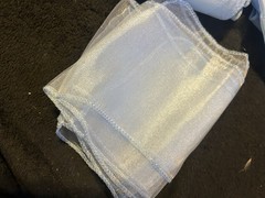 10 Organza Wedding Silver Chair Cover Bow Sashes – Ribbon Tie Back Sash New /A30