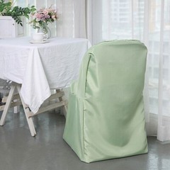 6 Sage Green Polyester FOLDING CHAIR COVERS Wedding Banquet Reception