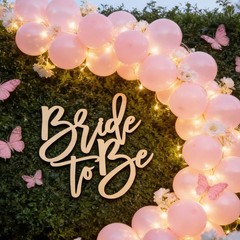 Bride to Be Wooden Sign for Backdrop- DIY Engagement Party Decorations White