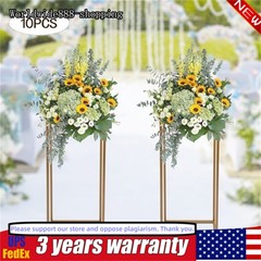 10PC 31.5 in Tall Gold Metal Flower Stand for Wedding Table Centerpieces GOOD