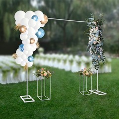 Metal Balloon Stand with 2 Flower Racks Wedding Stand 2*2m Backdrop Decoration~