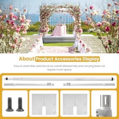 10ft x 10ft Adjustable Backdrop Stand Kit – Heavy Duty Pipe and Drape Silver