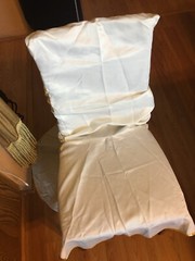 CHAIR COVER Wedding Banquet Party Reception Decorations White With Gold Sash Bow